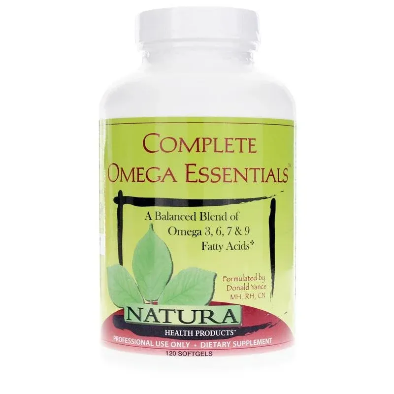 Natura Health Products Complete Omega Essentials Supplement - Balanced Blend of Omega 3, 6, 7, & 9 Fatty Acids - Featuring Fish Oil Concentrate, Borage Seed Oil, Sea Buckthorn Berry (120 softgels)