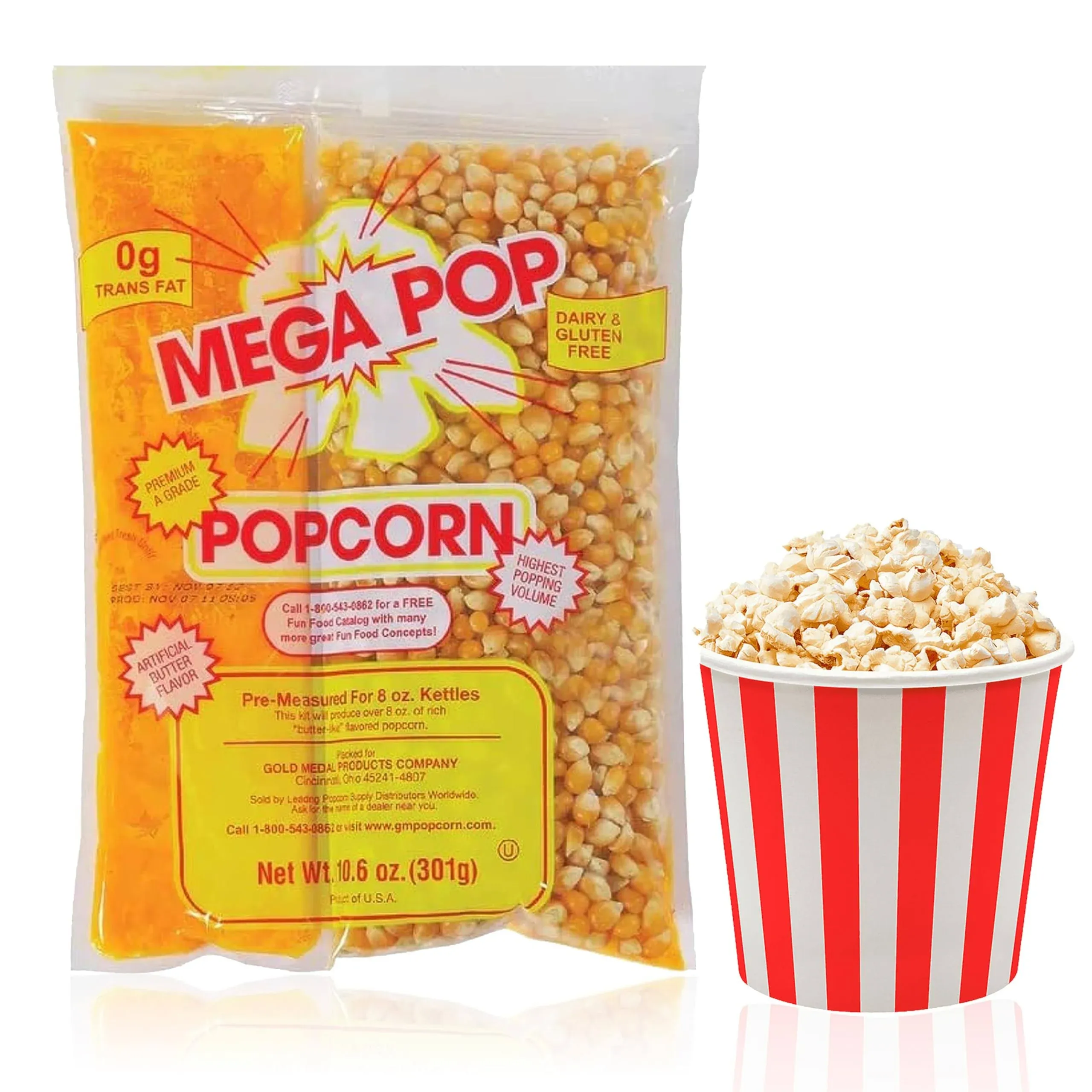 Heywood 12oz Popcorn Portion Packs - Package of 6ct