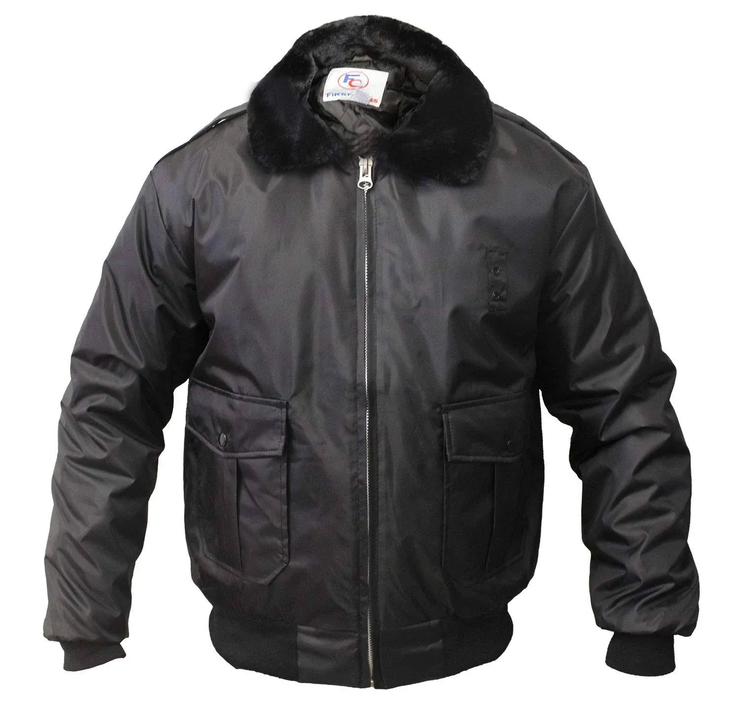 First Class Watch-Guard Bomber Jacket - Black - Large