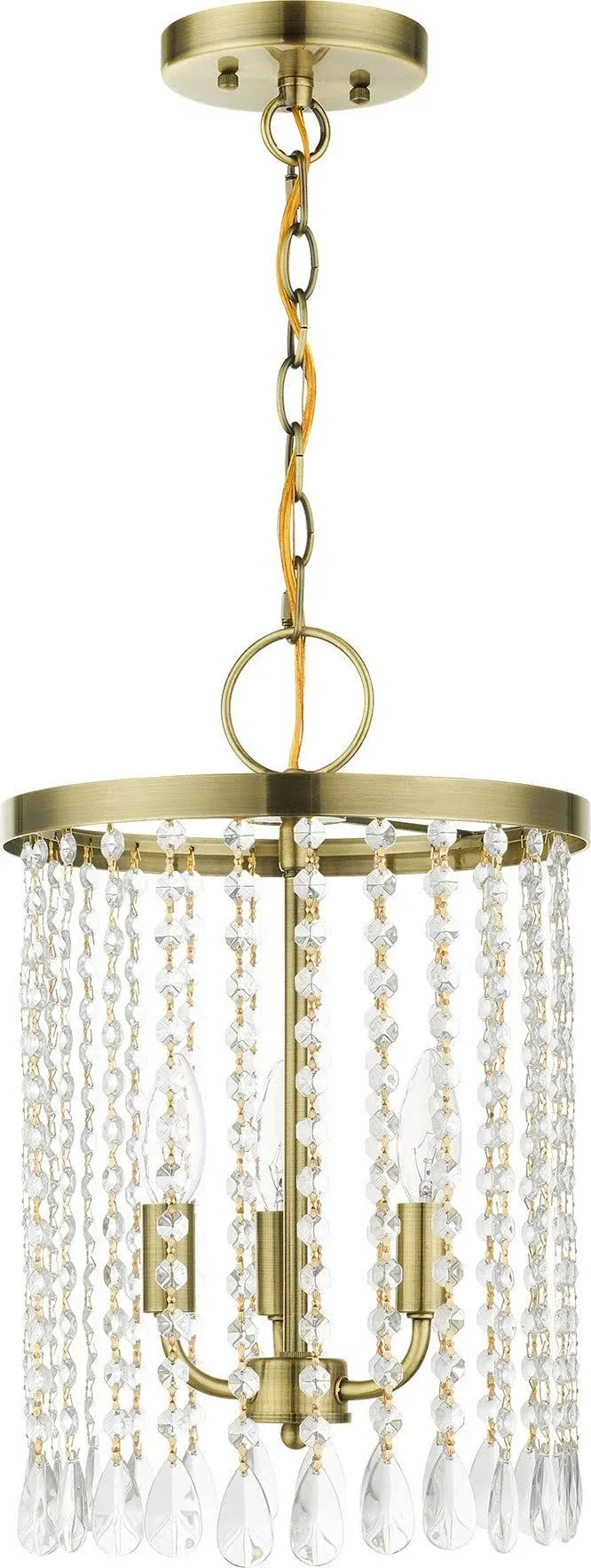 Antique Brass Transitional, Dazzling, Modern Classic, Pendant Chandelier