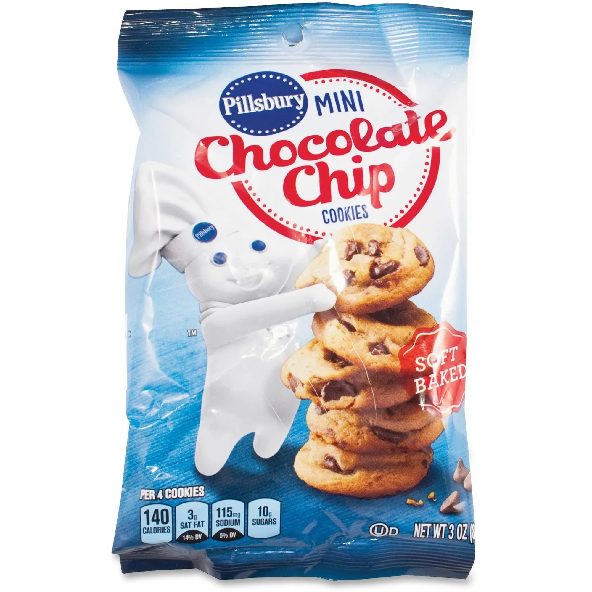 Pillsbury Mini Chocolate Chip Cookies 6 Count - 3 oz 