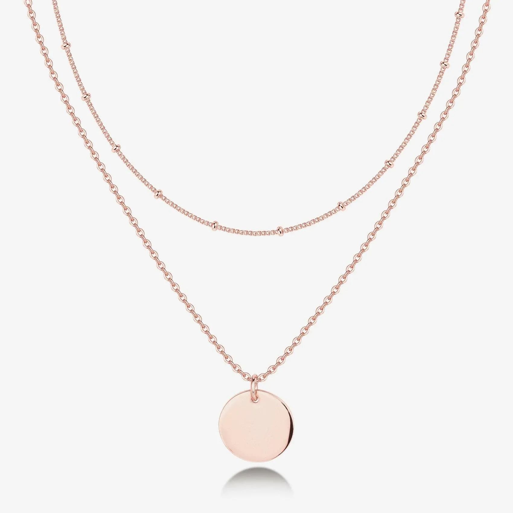 Coin Pendant Necklace | Layering Necklaces | 14K Gold Plated