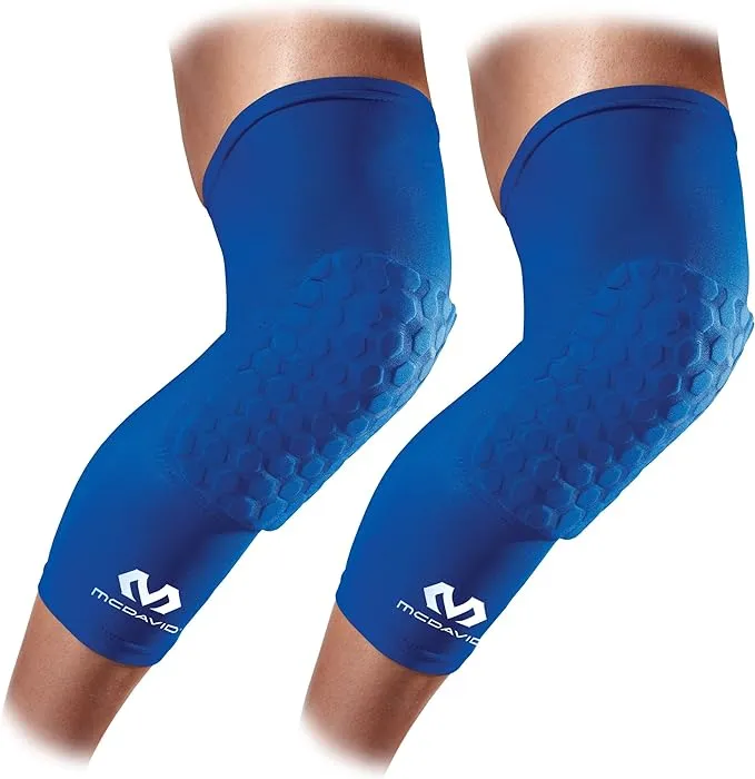 Knee Compression Sleeves: McDavid Hex Knee Pads Compression Leg Sleeve for Basketball, Volleyball, Weightlifting, and More - Pair of Sleeves