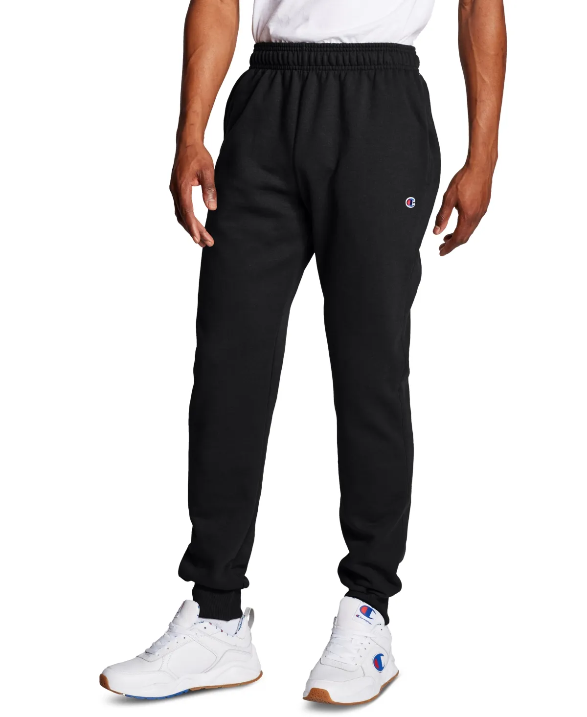 Champion Men's Powerblend Retro Fleece Jogger Pants - Black