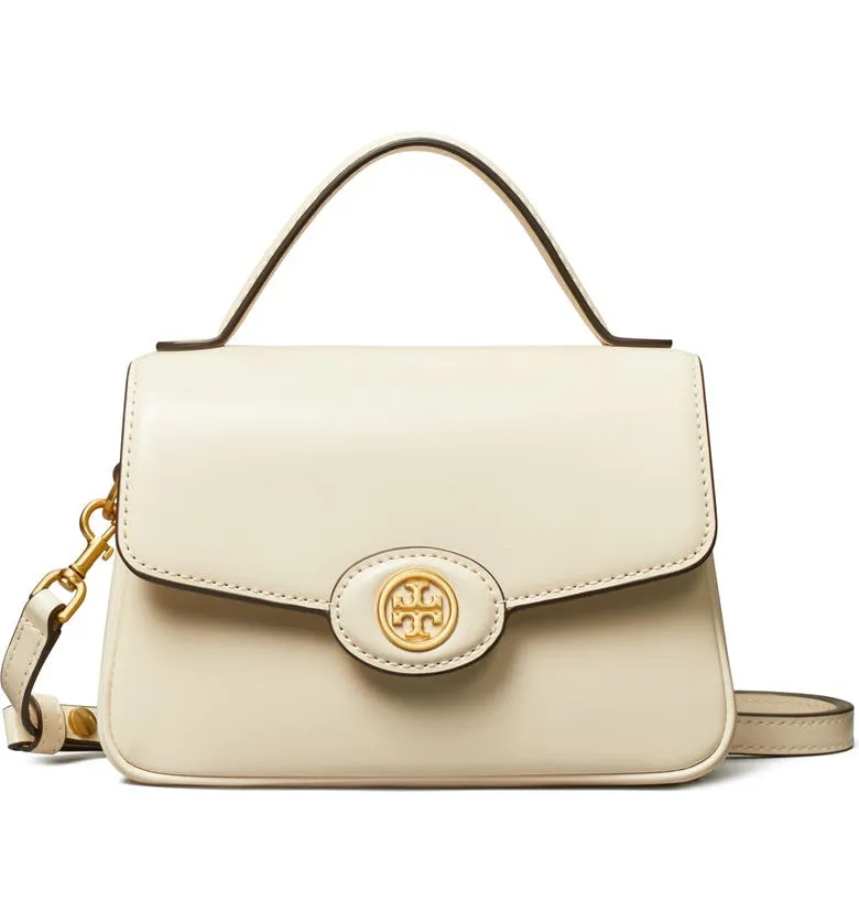 Tory Burch Small Robinson Spazzolato Leather Top-Handle Bag