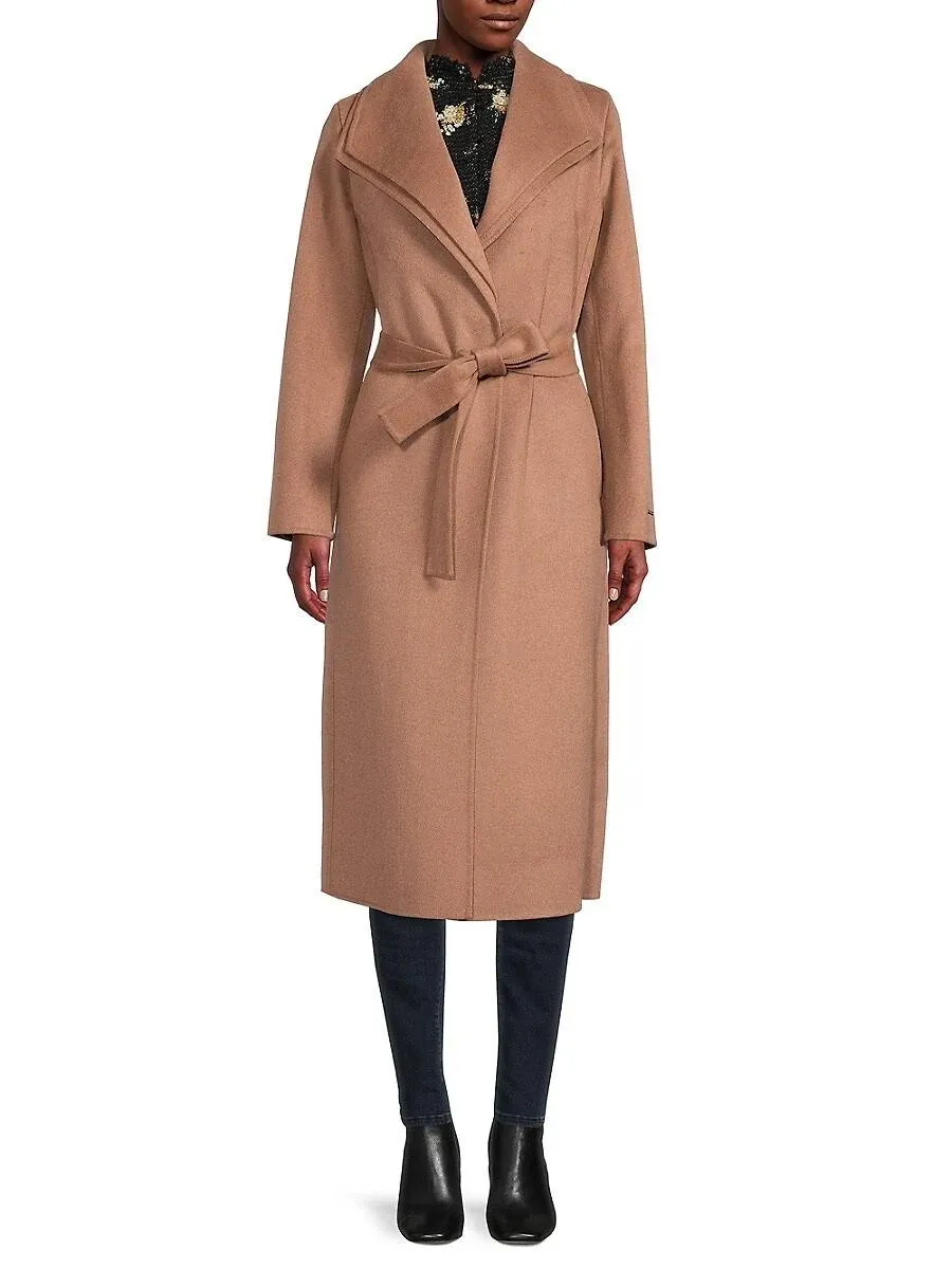 Tahari Elliot Wool-Blend Wrap Coat