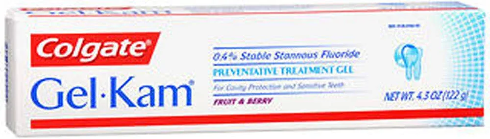 Colgate Gel-Kam Flouride Preventative Treatment Gel, Fruit and Berry Flavor, 4.3 Oz.