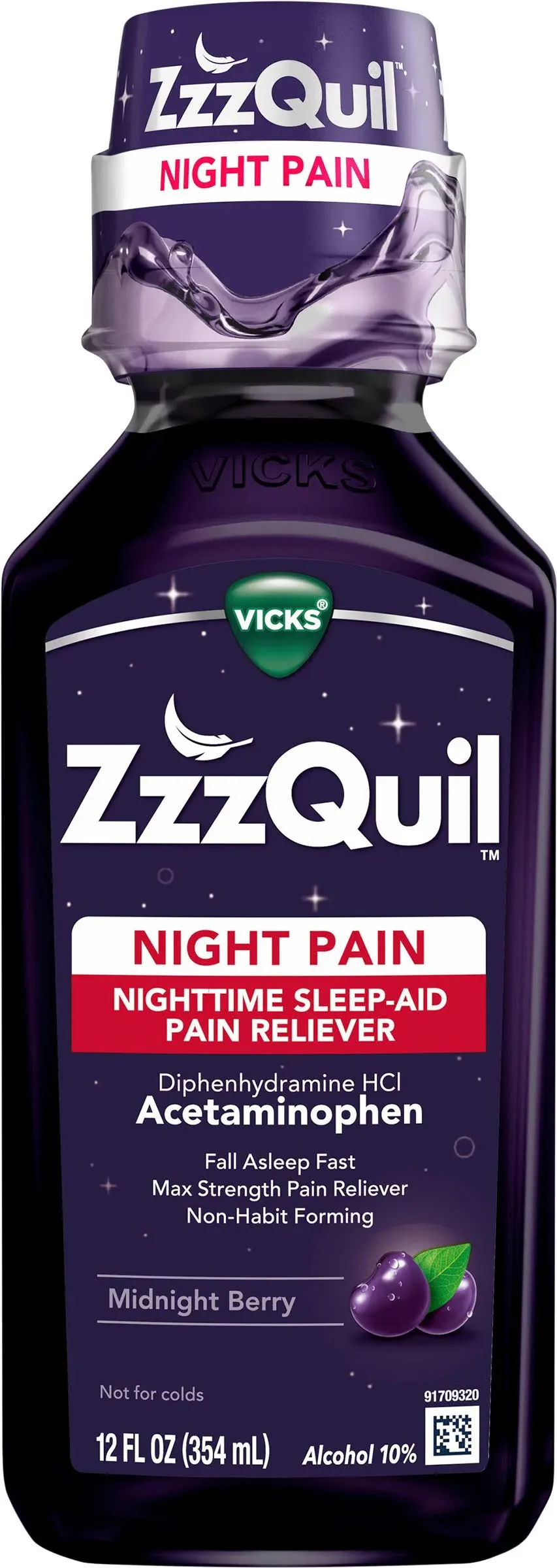 Vicks ZzzQuil Nighttime Pain Relief Sleep Aid Liquid