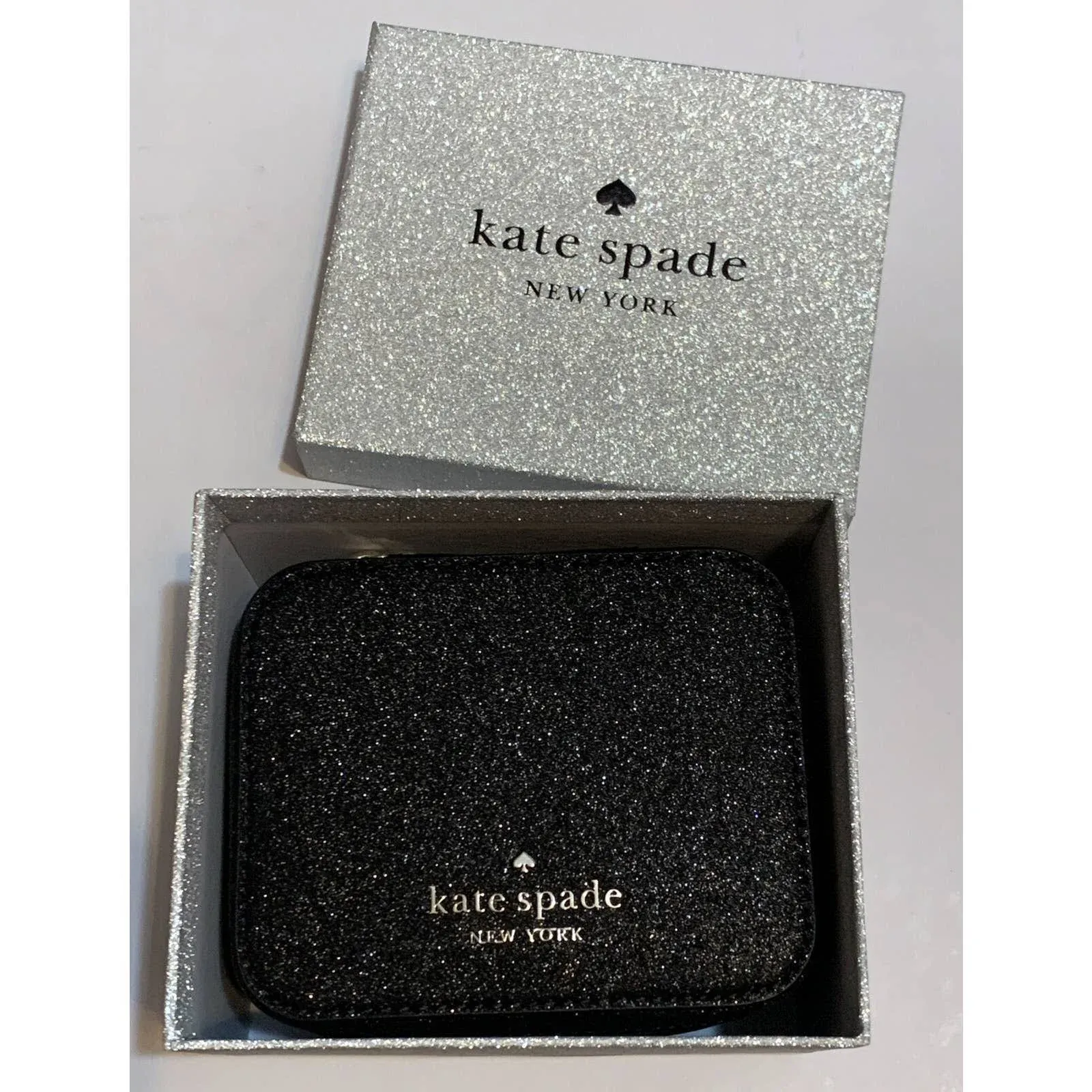 Kate Spade Tinsel Boxed Jewelry Holder Glitter (Black)