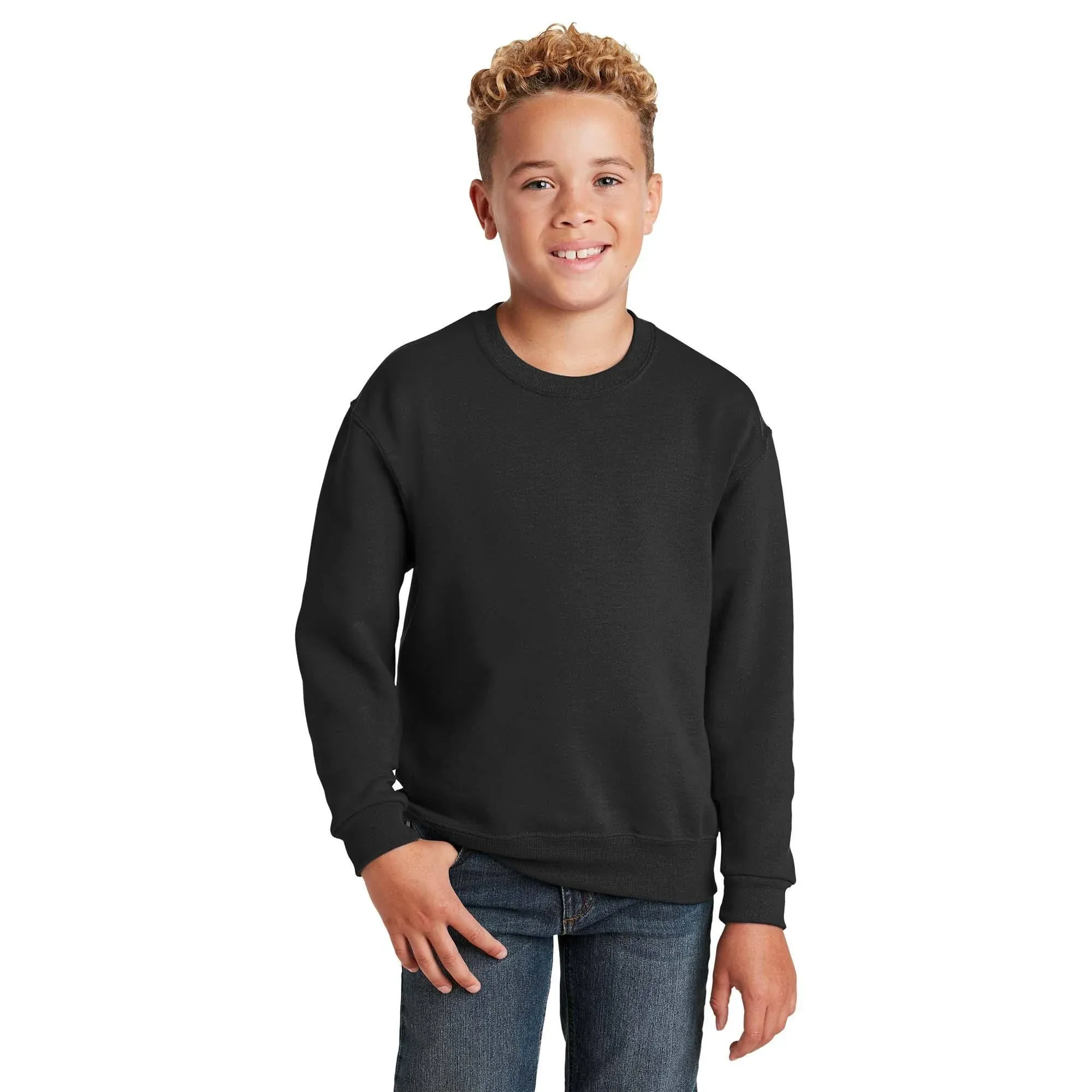 Jerzees 562B NuBlend Youth Crewneck Sweatshirt - Forest Green M