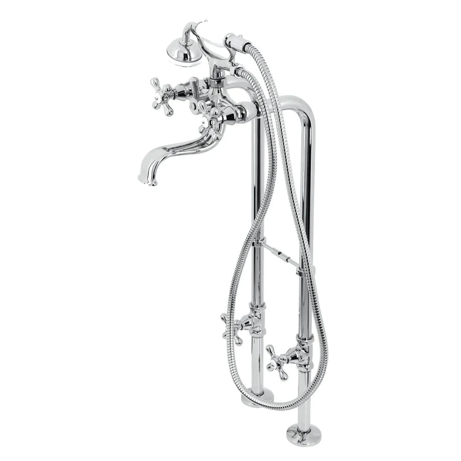 Kingston Brass CCK226K1 Kingston Freestanding Clawfoot Tub Faucet Package with ...