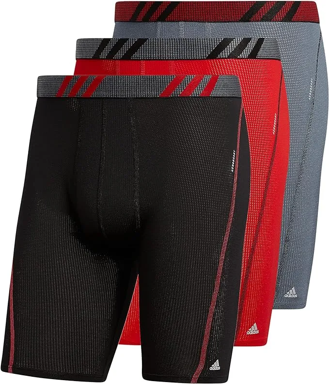 Men's adidas 3-pack Sport Performance Mesh Long-Leg Boxer Briefs