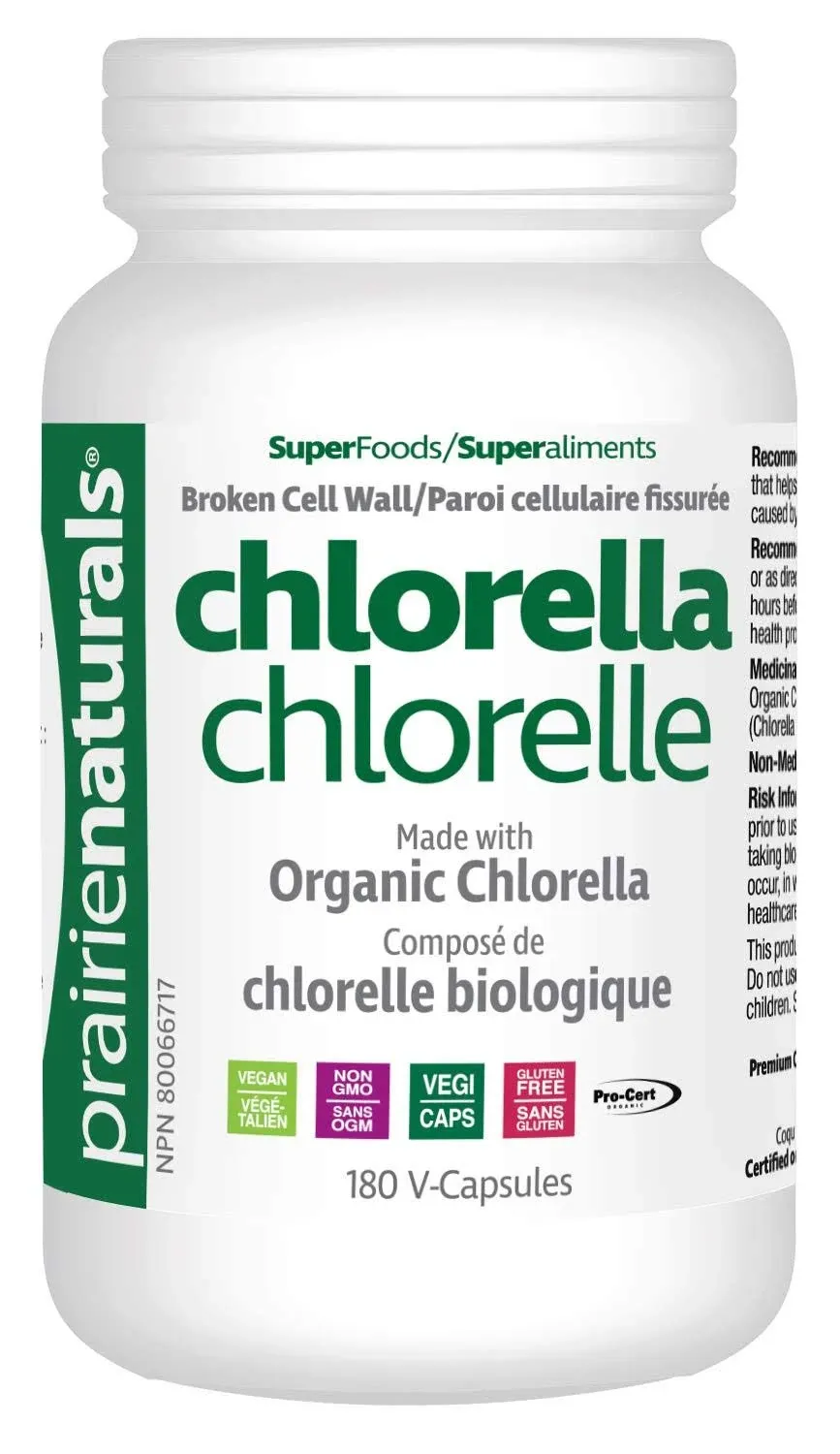 Prairie Naturals Organic Chlorella 180 Tablets