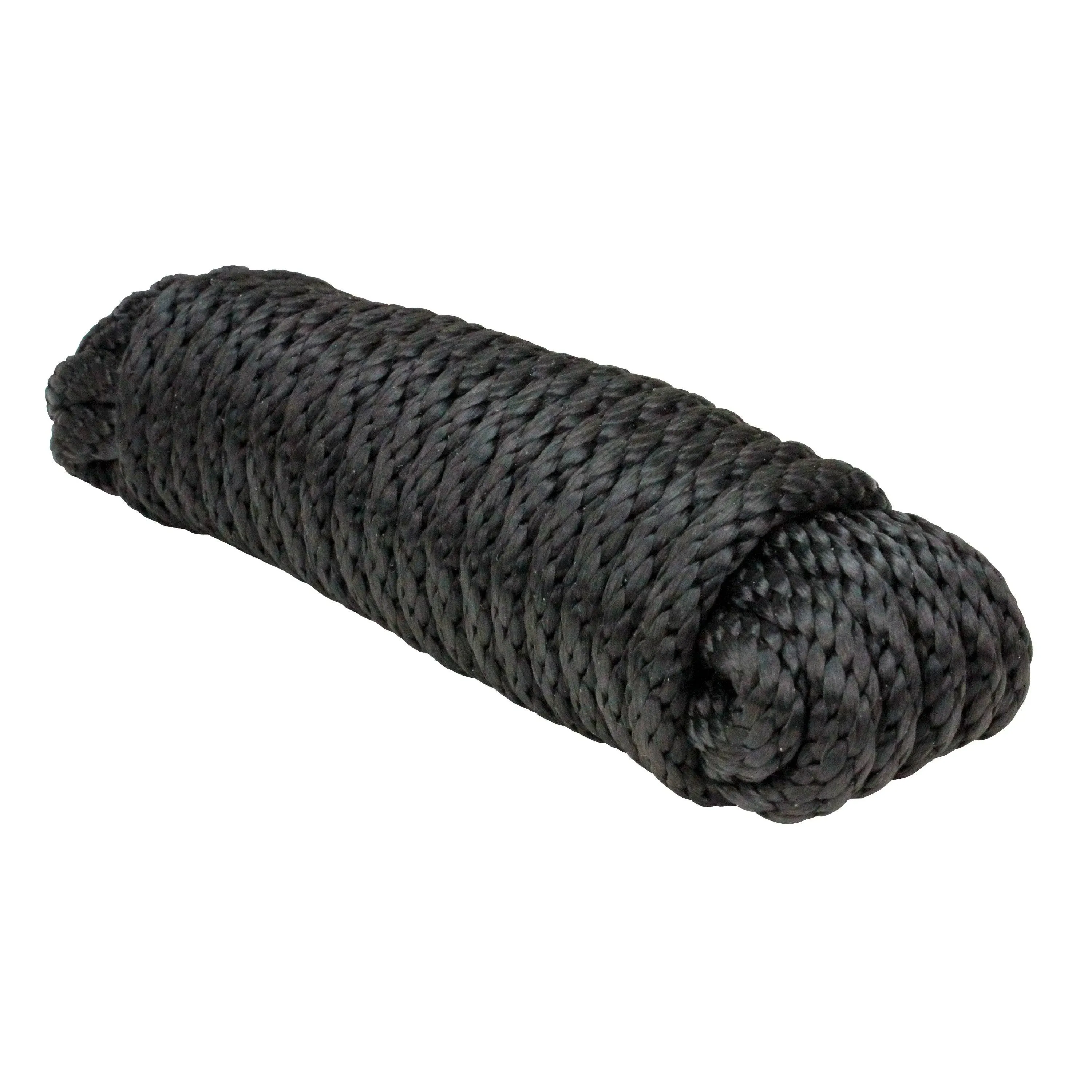 Extreme Max 3008.0034 Solid Braid MFP Utility Rope - 1/2" x 100', Black