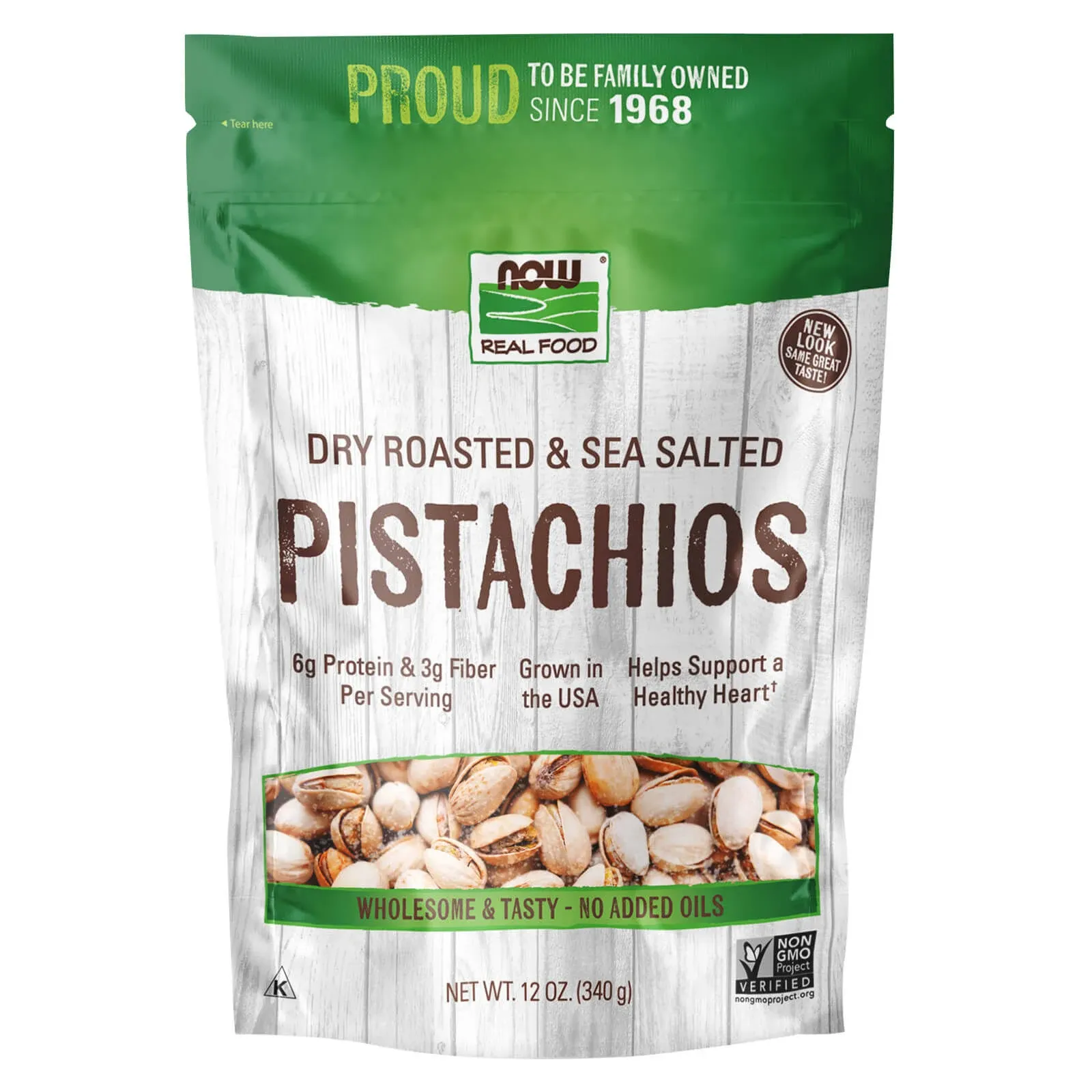 Now Foods Pistachios Roasted & Salted 12 oz