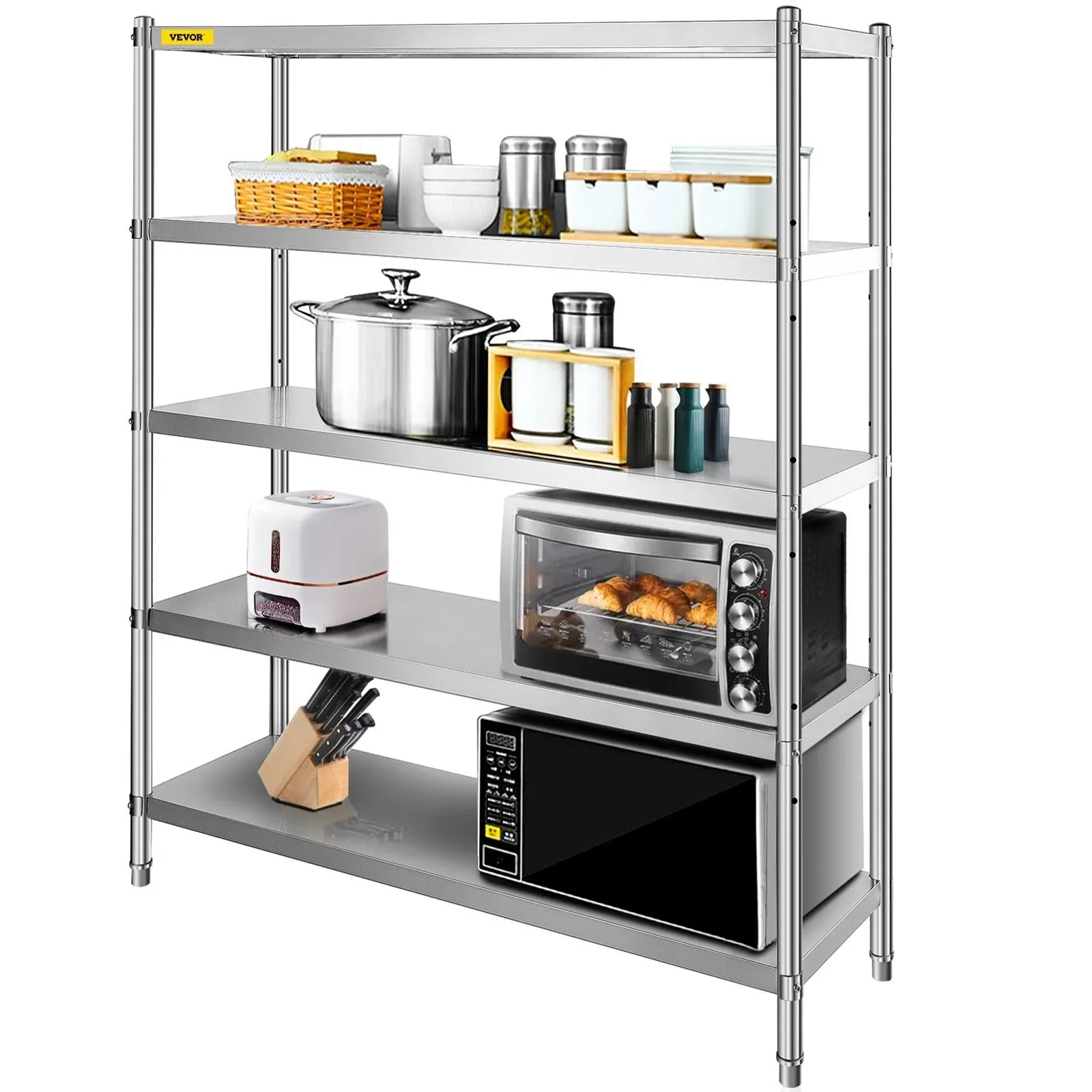 Kitchen Shelves Shelf Rack Stainless Steel Shelving Organizer Units 60*72 inch