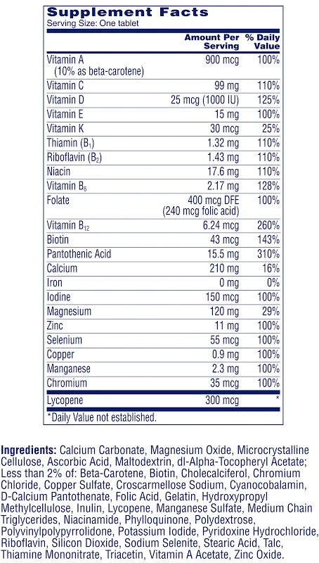 One-A-Day 男性专用多维生素营养片,100 片