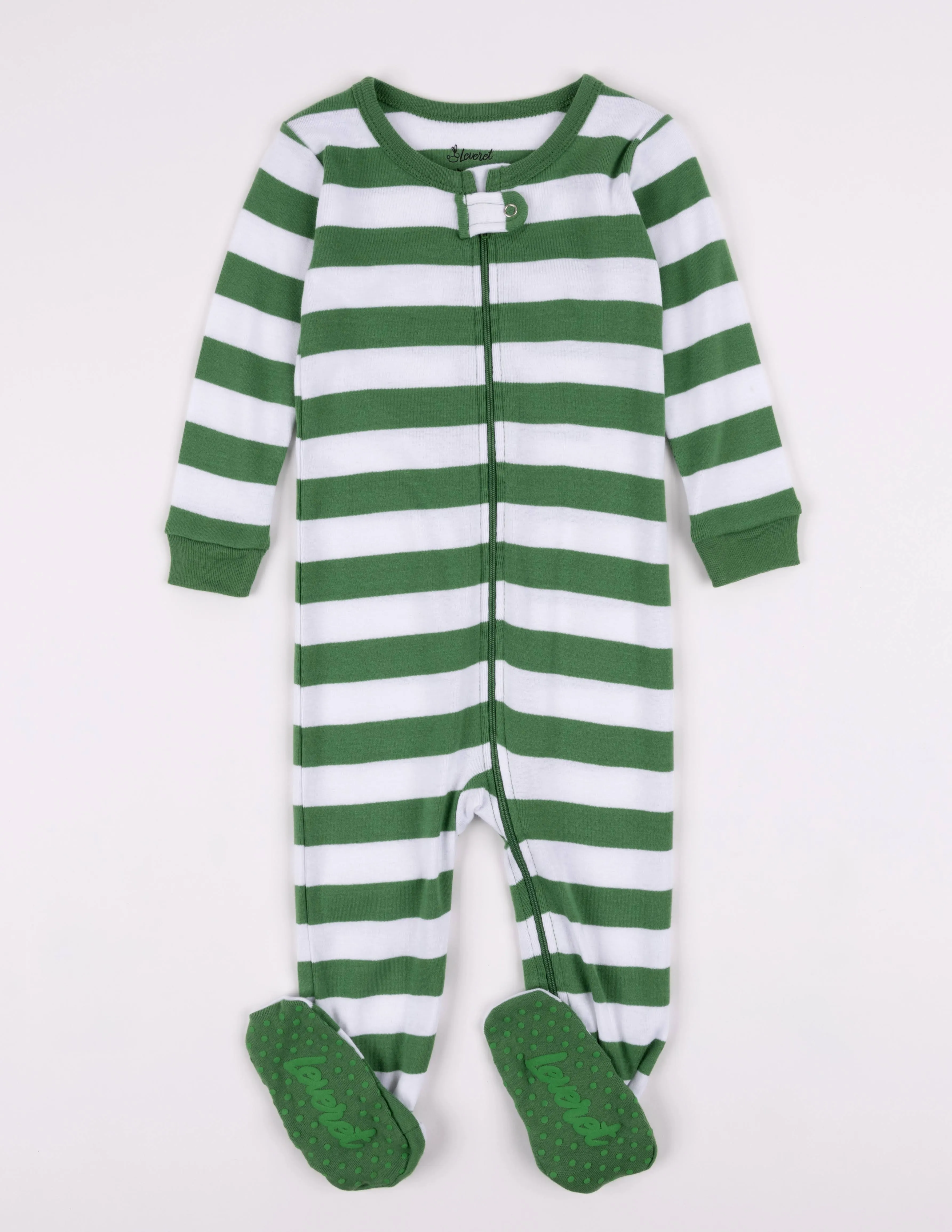 Leveret Kids Pajamas Baby Boys Girls Christmas Footed Pajamas Sleeper 100% Cotton (Size 6-12 Months-5 Toddler)