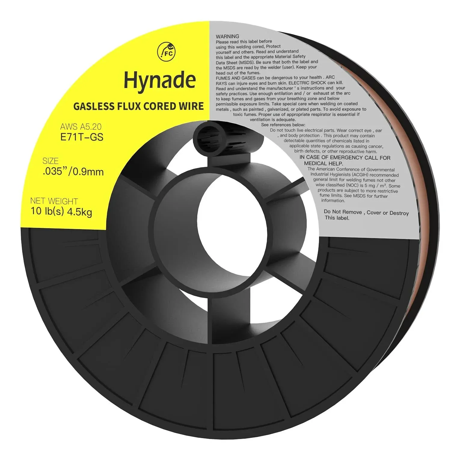 hynade Flux Core Gasless Mig Wire, Mild Steel E71TGS 0.030 Inch Diameter, 10 lbs Mig Welding Spool (0.030 Inch 10 LBS)