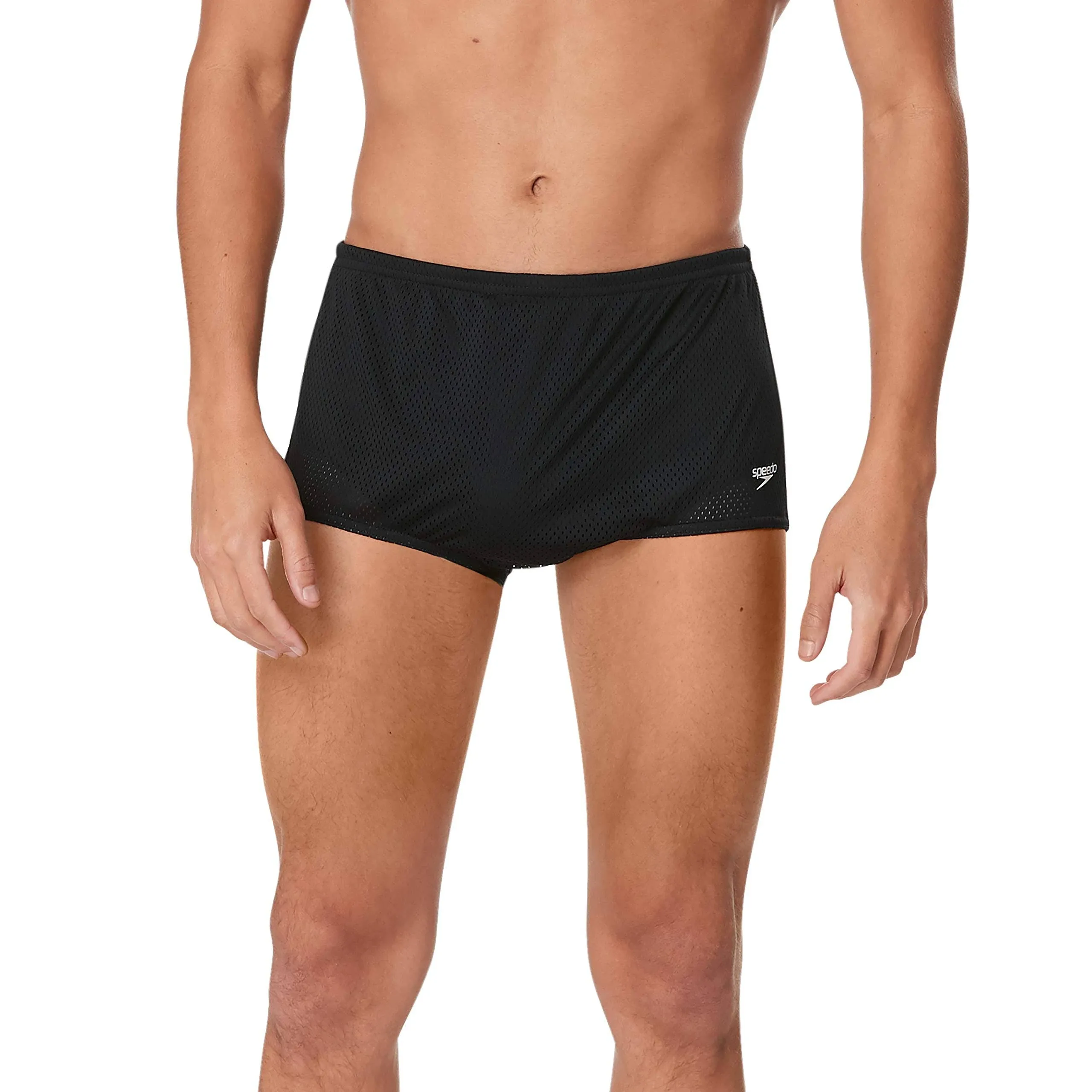 Men's Swimsuit Square Leg Poly Mesh Training Suit Speedo