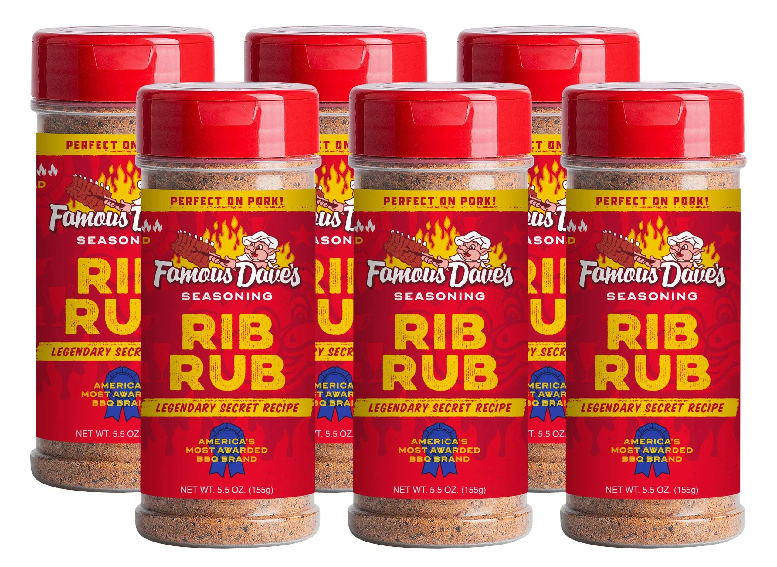 Famous Dave's - 6 pck, Rib Rub Seasoning (33 oz.)