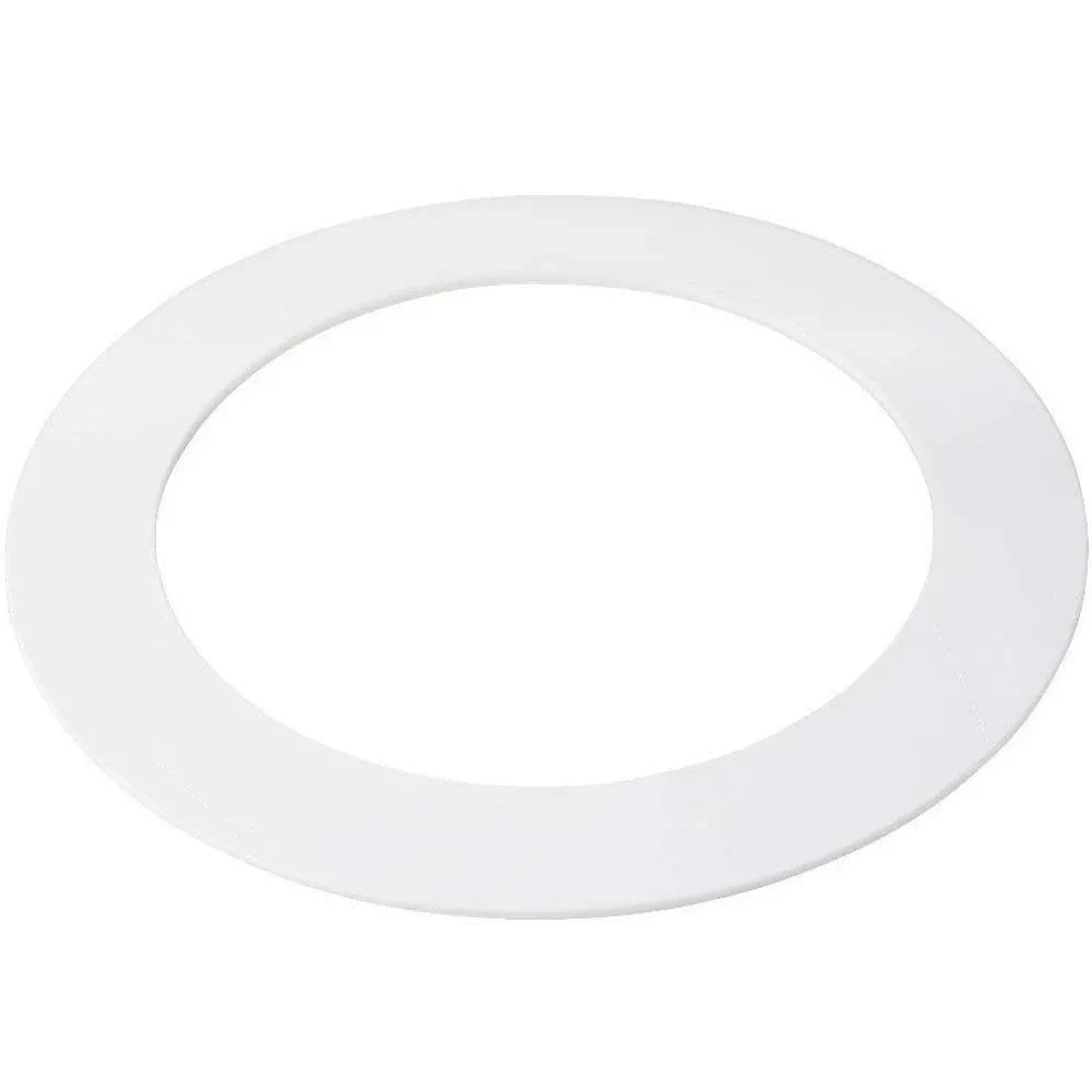 5 Pack Gloss White Goof Trim Ring for 8" Inch Recessed Can Lighting Down Light, Outer Diameter 8.6 Inches, Inner Diameter 6.2 Inches