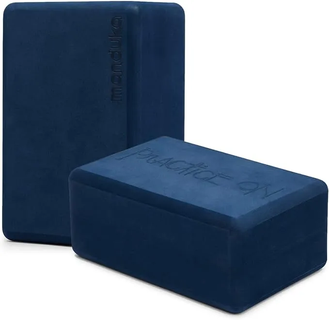 Manduka Foam Yoga Block Recycled EVA Foam Block with Ergonomic Support