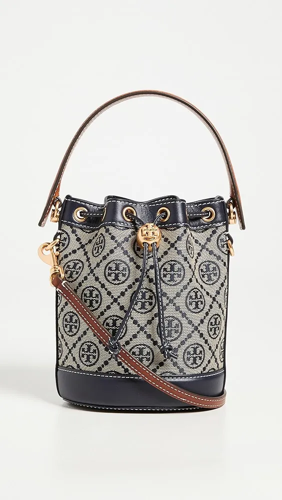 Tory Burch T-Monogram Jacquard Mini Bucket Bag