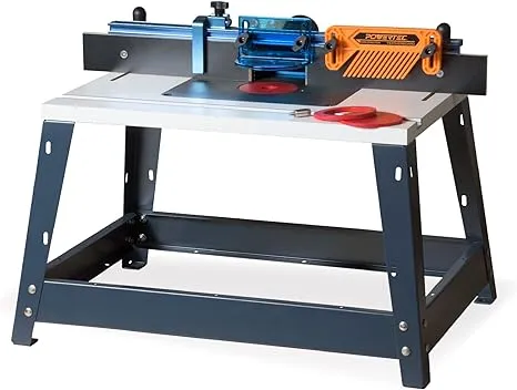 POWERTEC 71402 Bench Top Router Table and Fence Set, Size: Large