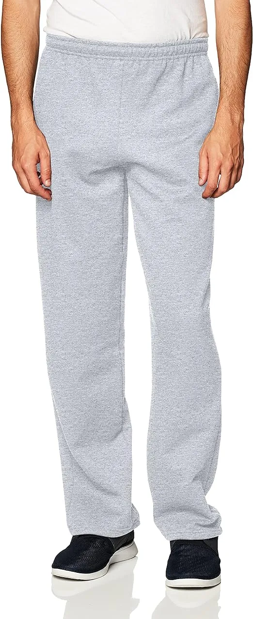 Gildan Men's Fleece Open Bottom Pocketed Sweatpants, up to Size 2XL