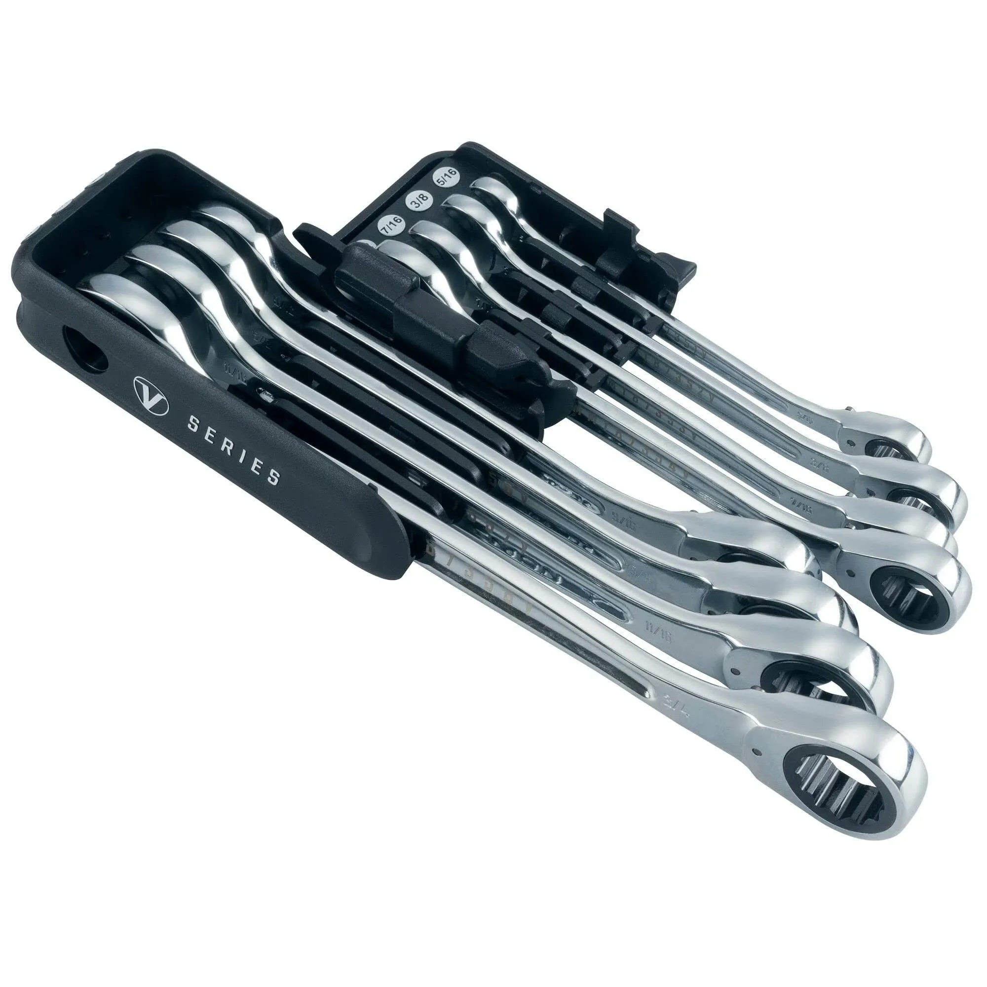 V-Series 8-Piece Set 12-Point Standard (SAE) Ratchet Wrench