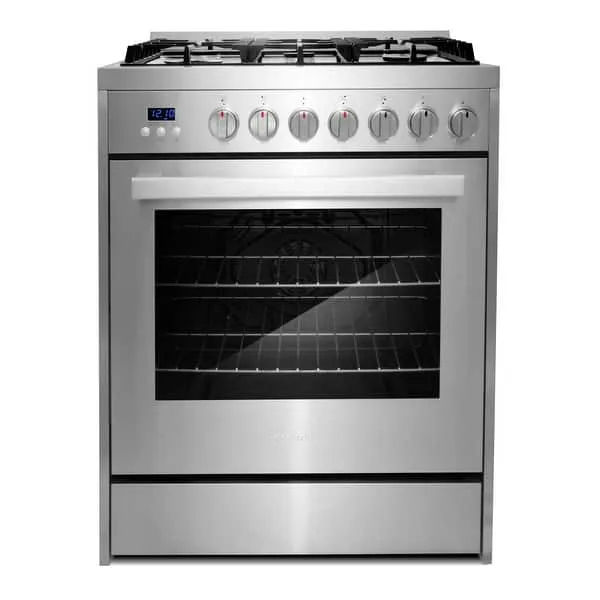 Cosmo 30 in. 5.0 cu. ft. Single Oven Gas Range with 5 Burner Cooktop and Heavy Duty Cast Iron Grates in Stainless Steel