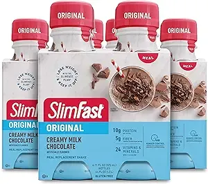 SlimFast Meal Replacement Shake, Original Creamy Milk Chocolate, 10g of Ready to Drink Protein, 11 Fl. Oz Bottle, 4 Count (Pack of 3) (Packaging May Vary)