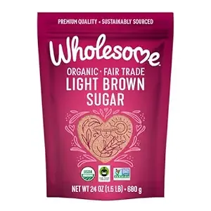 Wholesome Sweeteners Fair Trade Organic Light Brown Sugar, 24-Ounce Pouches (Pack of 6)