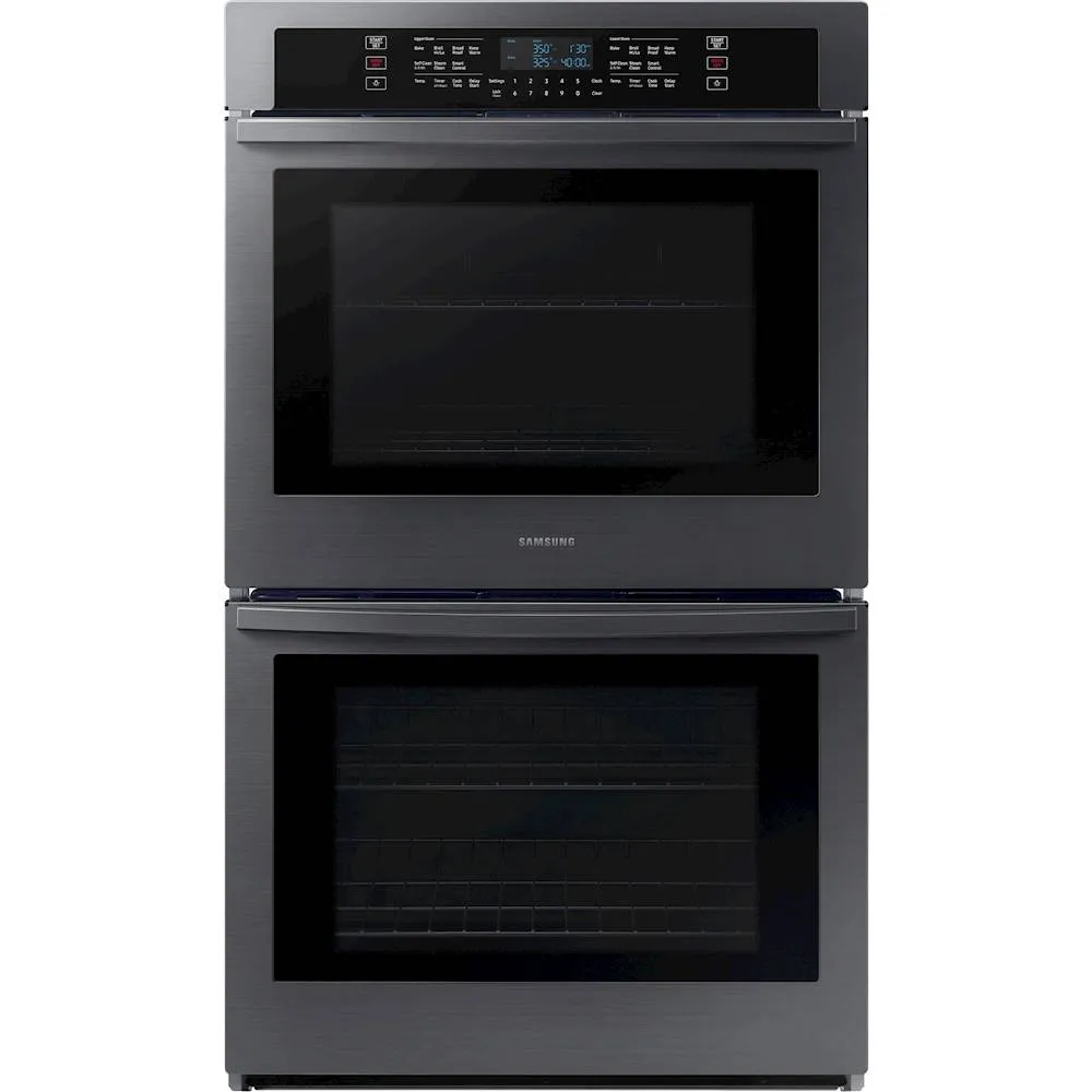 Samsung - 30" Built-In Double Wall Oven with WiFi - Black Stainless Steel