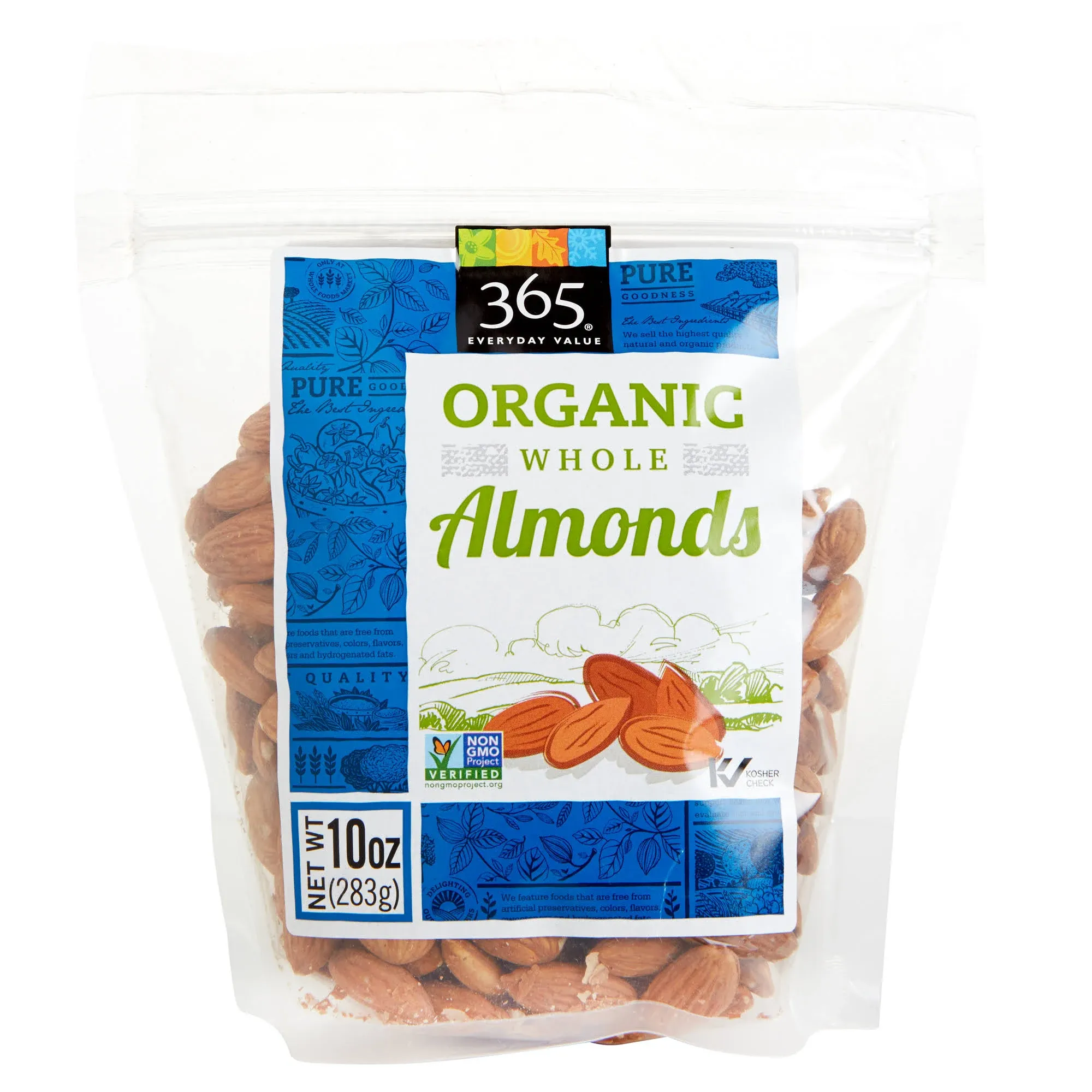 365 by Whole Foods Market, Organic Raw Almonds, 10 Ounce