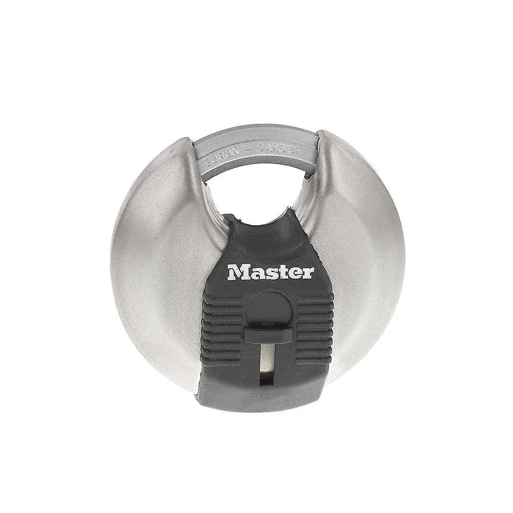 Master Lock Magnum M40XKAD Padlock, Keyed Alike, Shrouded Shackle, 3/8 in Dia Shackle, Stainless Steel Body, Pack of (6) Keys