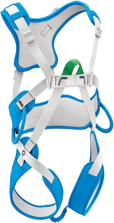 PETZL OUISTITI Kids' Harness - Comfortable, Full-Body Rock Climbing Harness for Children Less Than 30kg/66 lbs - Blue - One Size