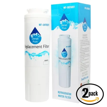 2-Pack Replacement for Jenn Air JFC2089WTW Refrigerator Water Filter - Compatible with Jenn Air UKF8001 Fridge Water Filter Cartridge - Denali Pure Brand