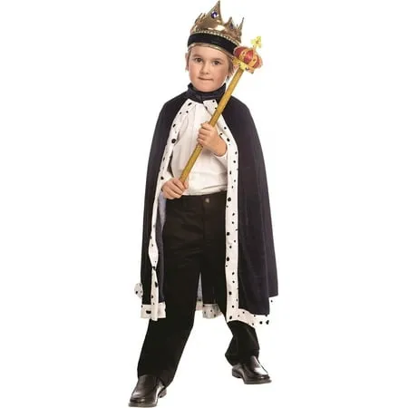 Dress Up America Kids King Crown and Robe