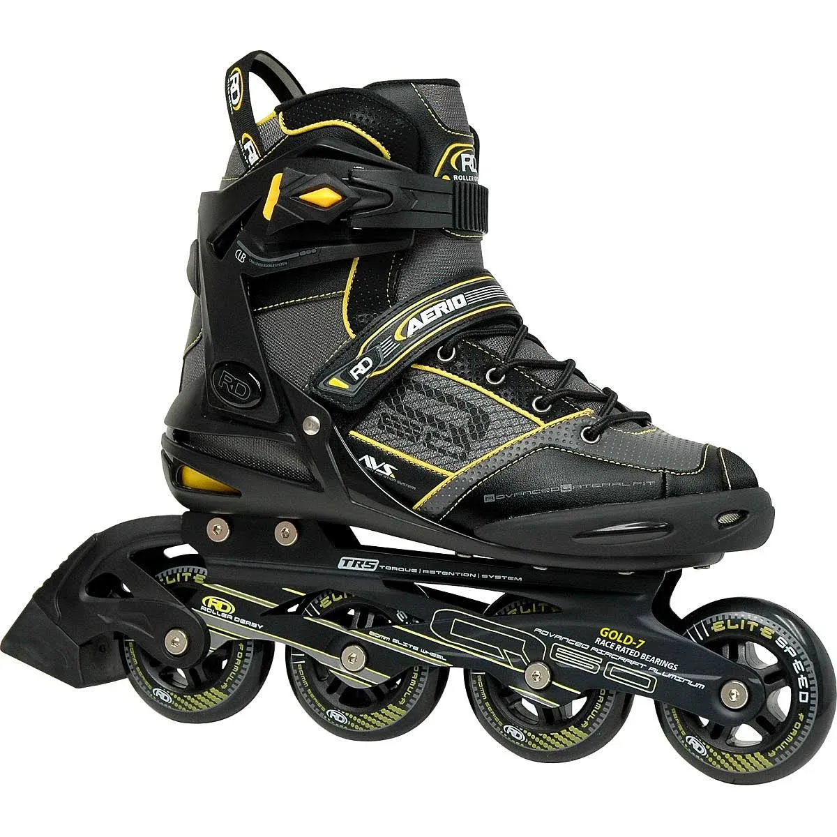 Roller Derby Aerio Men&#039;s Inline Skates 5 Black/Yellow