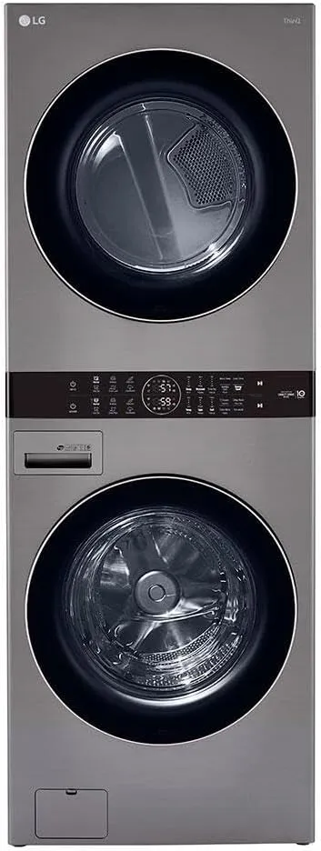 Single Unit Front Load LG WashTower with Center Control 4.5 Cu. ft. Washer and 7.4 Cu. ft. Gas Dryer - WKG101HVA