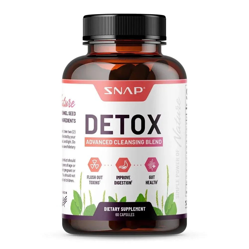 Snap Supplements Detox Cleanse Capsules - Advanced Blend for Full...