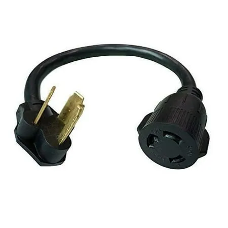 Parkworld 885439 Adapter Cord NEMA 10-30P Male to L6-30R Female 30A 250V 1.5FT