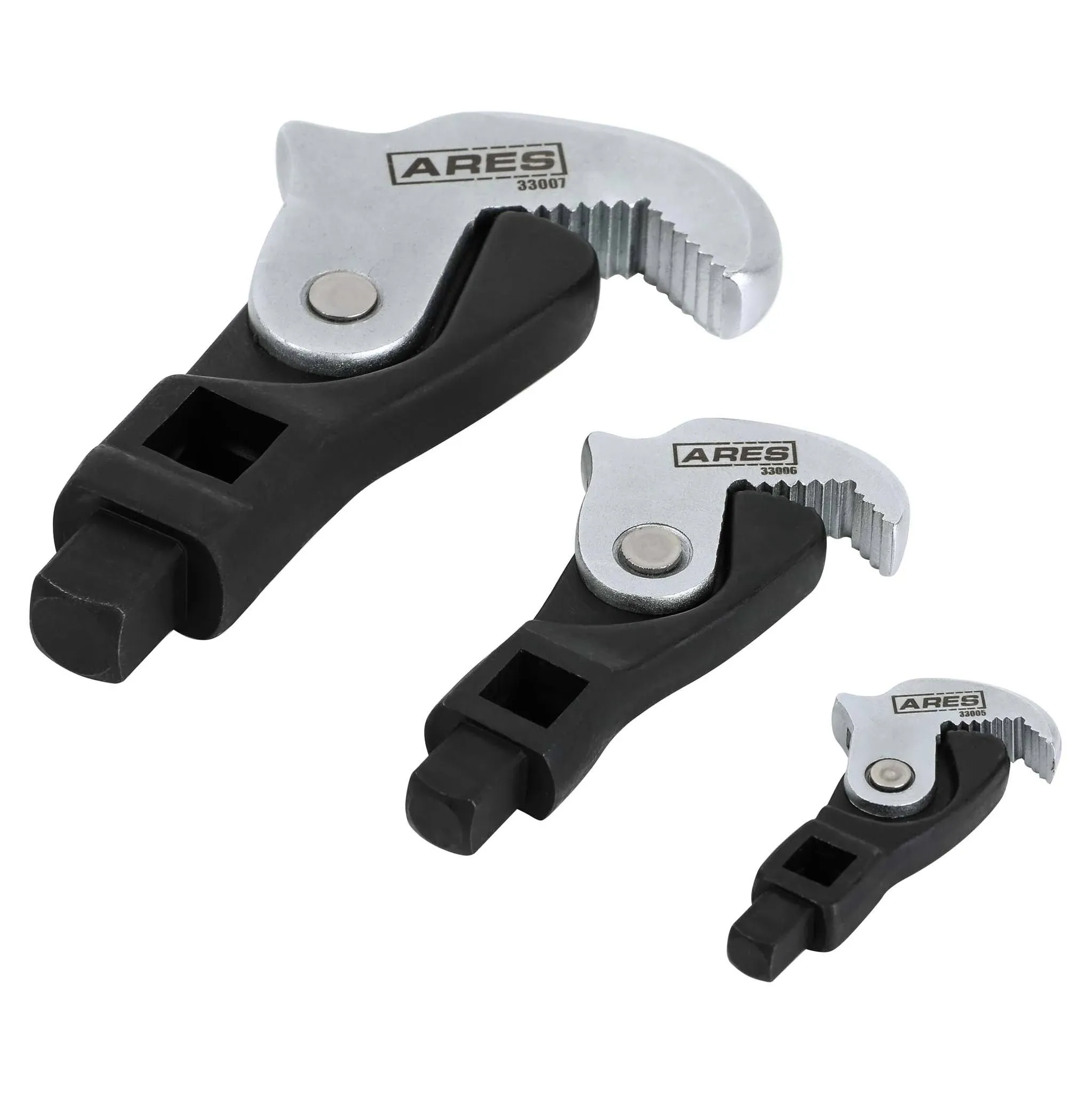 ARES 33009 - 3-Piece Spring Loaded Auto Adjusting Crowfoot Wrench Set