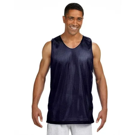 A4 NF1270 Men's Reversible Mesh Tank - Navy/ White - 2XL