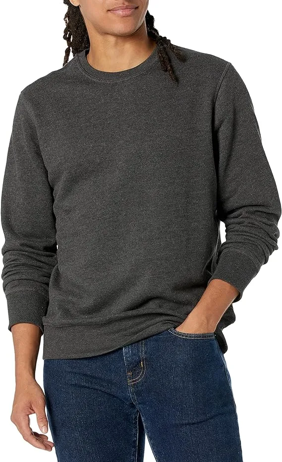 Amazon Essentials Mens Medium White Crew Neck Sweatshirt