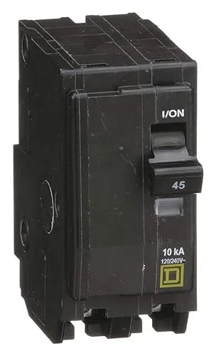 Schneider Electric QO245CP QO Mini 2P Breaker 120 & 240V 45A