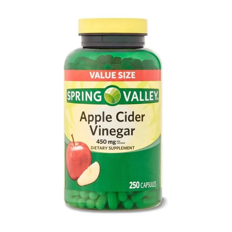 Spring Valley Apple Cider Vinegar Capsules, 450 mg, 100 Count