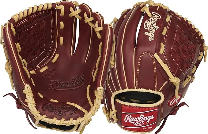 Rawlings Sandlot Series Leather Basket Web Baseball Glove, 12", Right Hand ThrowRawlings Sandlot Series Leather Basket Web Baseball Glove, 12", Right Hand Throw